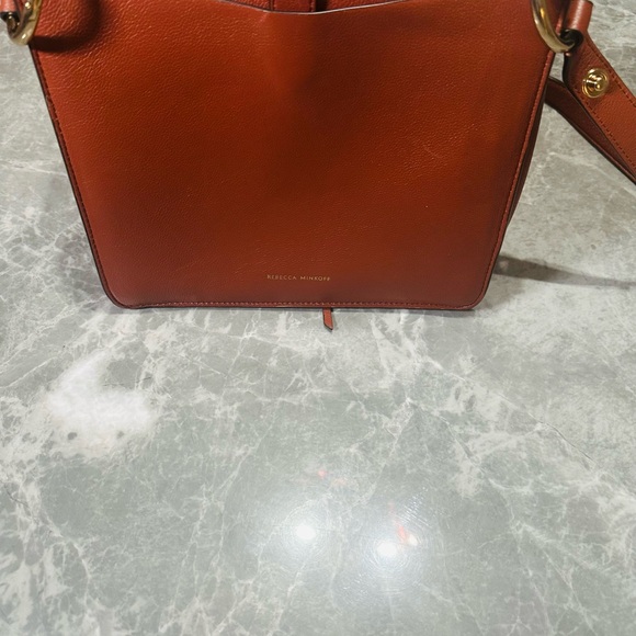 REBECCA MINKOFF “ISOBEL” Lock It Pebbled Leather Hobo Shoulder Handbag Purse - Picture 5 of 11